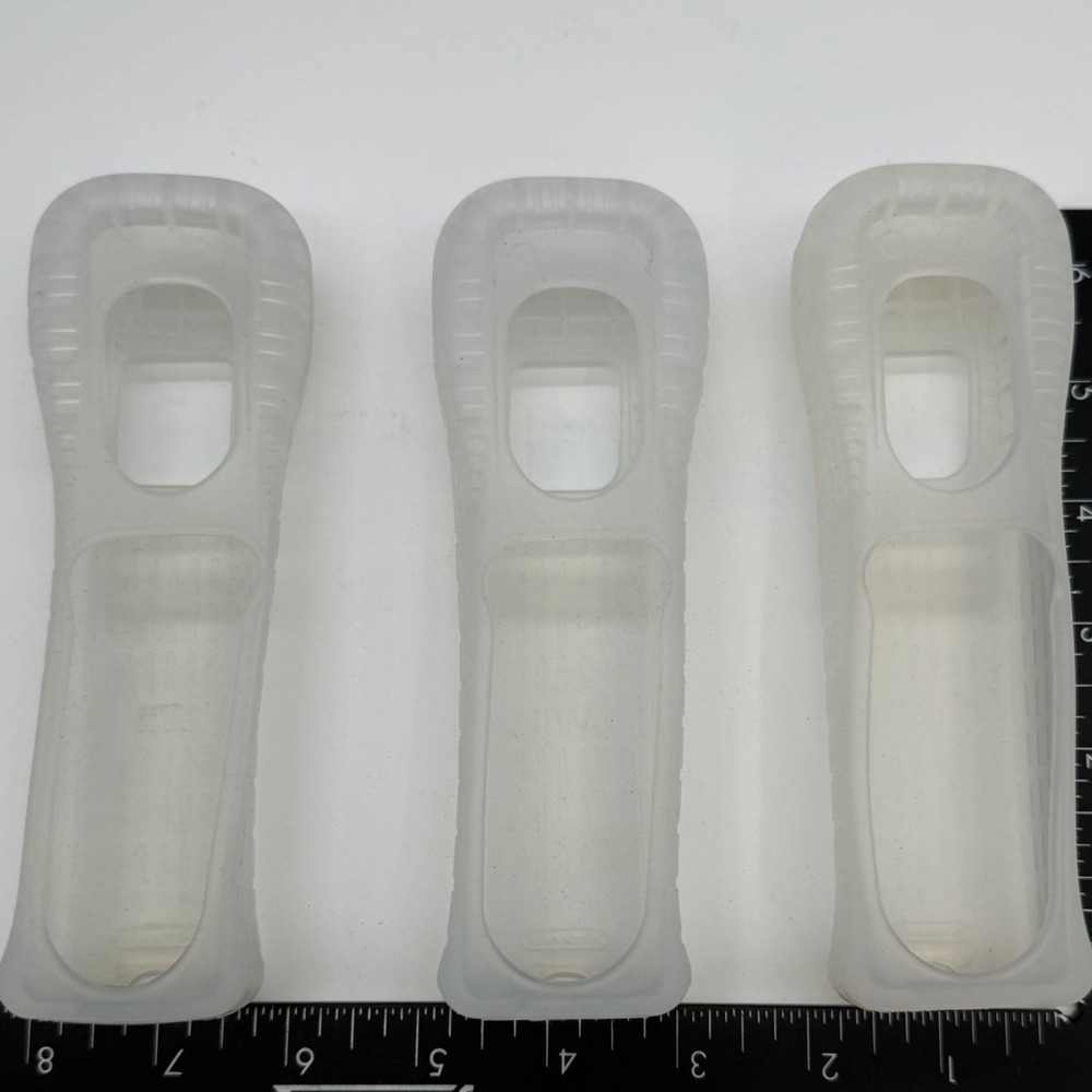 Nintendo Wii‎ Remote Controller Silicone Skin Case Cover - Lot of 3 Clear
